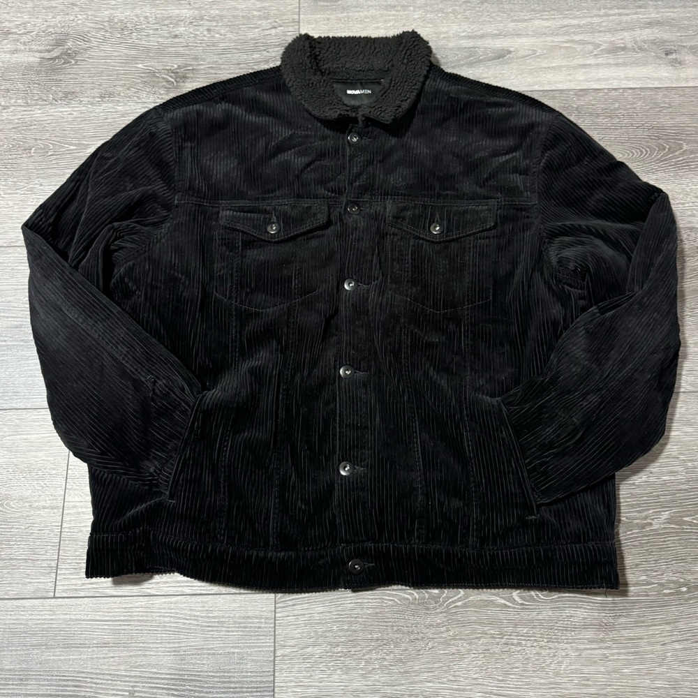 black sherpa corduroy jacket winter coat nova men fashion nova xxl
